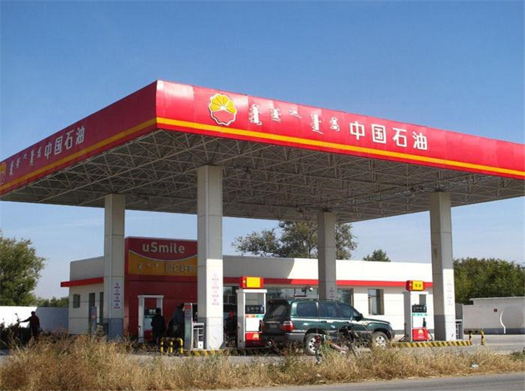 和龙加油站钢结构网架案例1